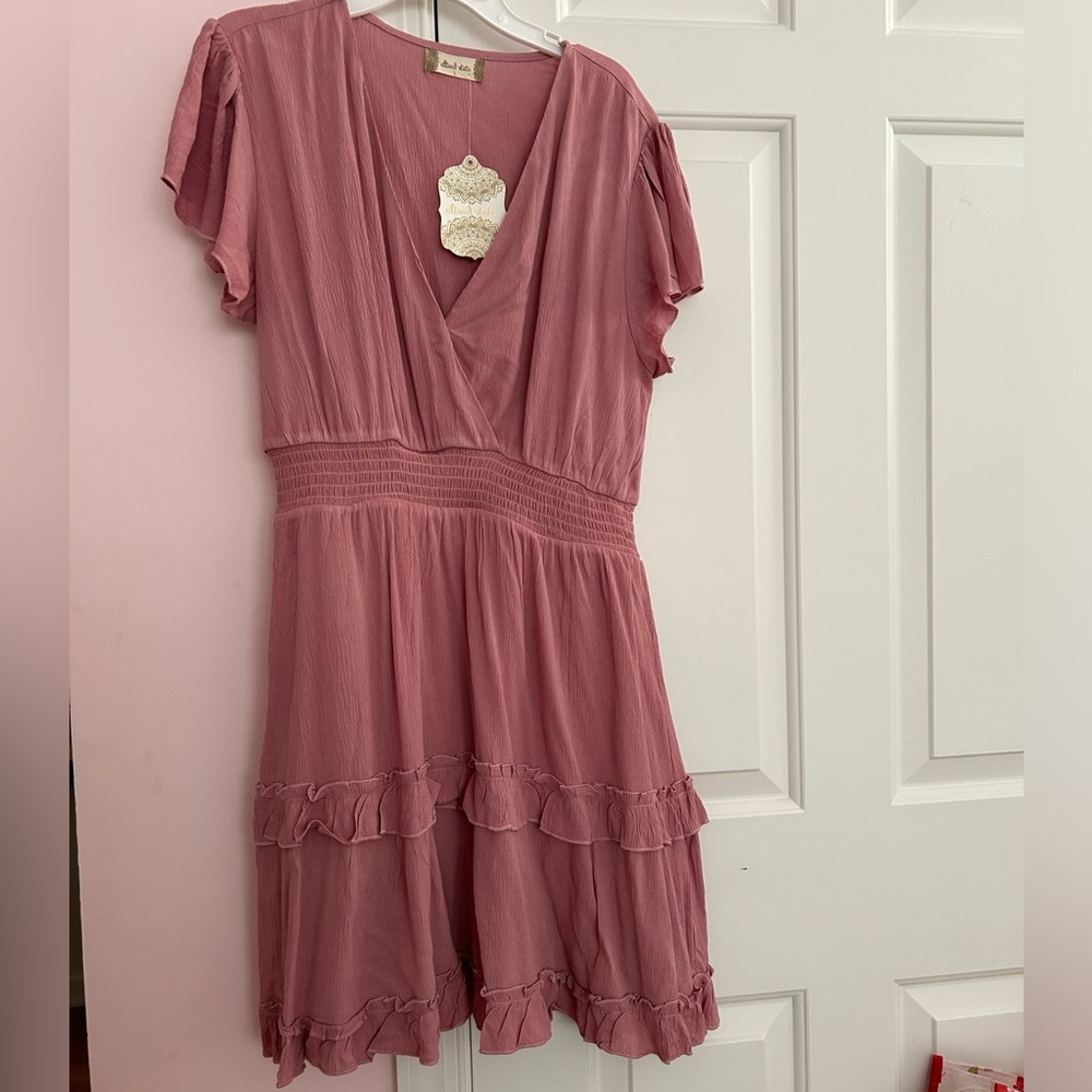 Altar’D State Mauve Short Sleeve Dress